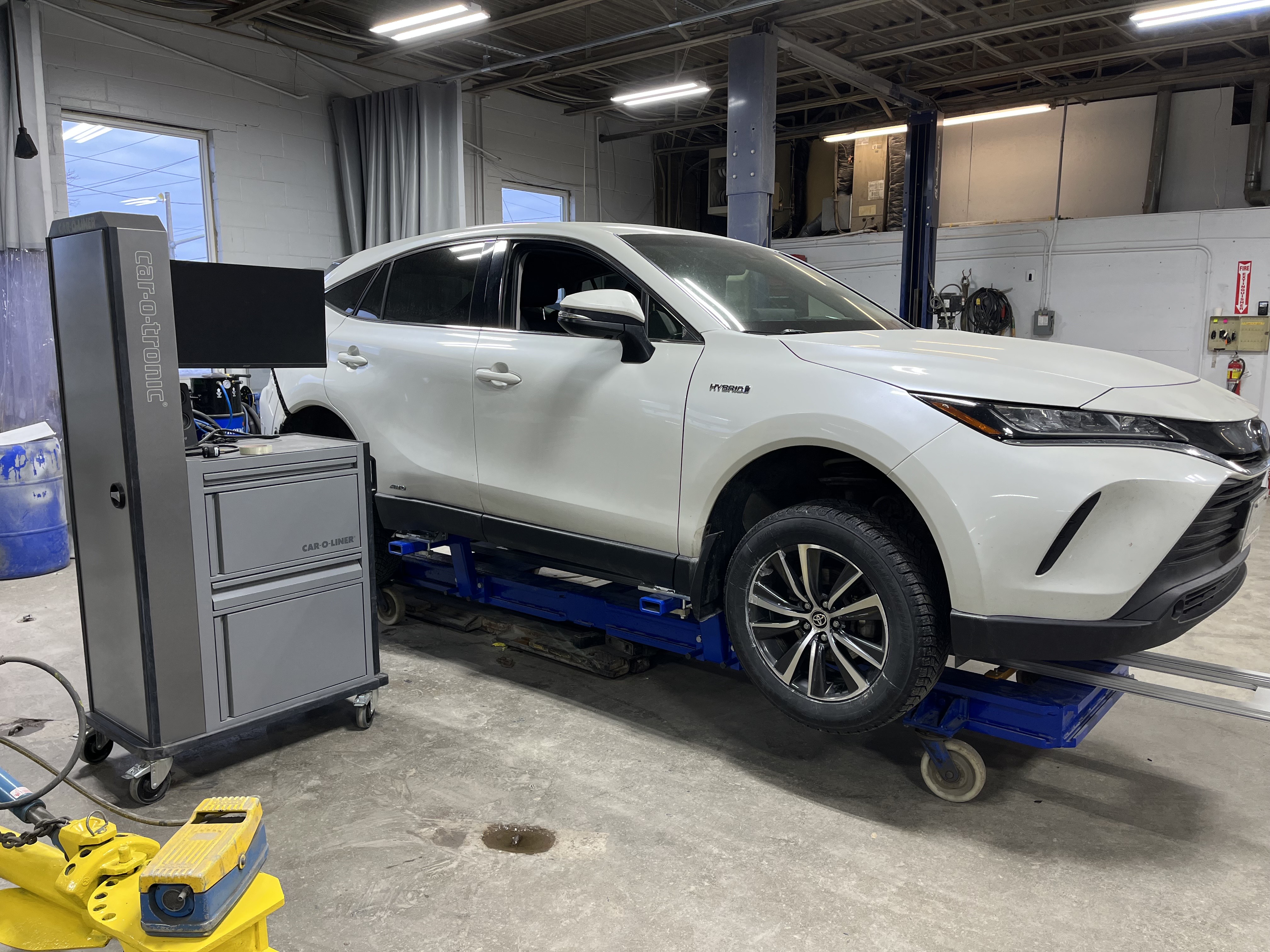 Vehicle inside the J&J Body Shop